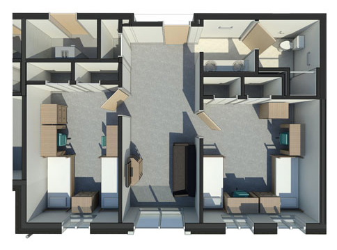 Laurel, 4-2 Suite Floor Plan