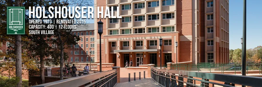 Holshouser Hall - Opened 1973, Renovated 2015, Capacity: 400, 12 Floors, South Village