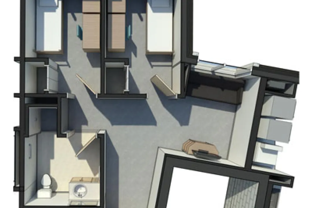 Laurel, 2_2 Suite Floor Plan