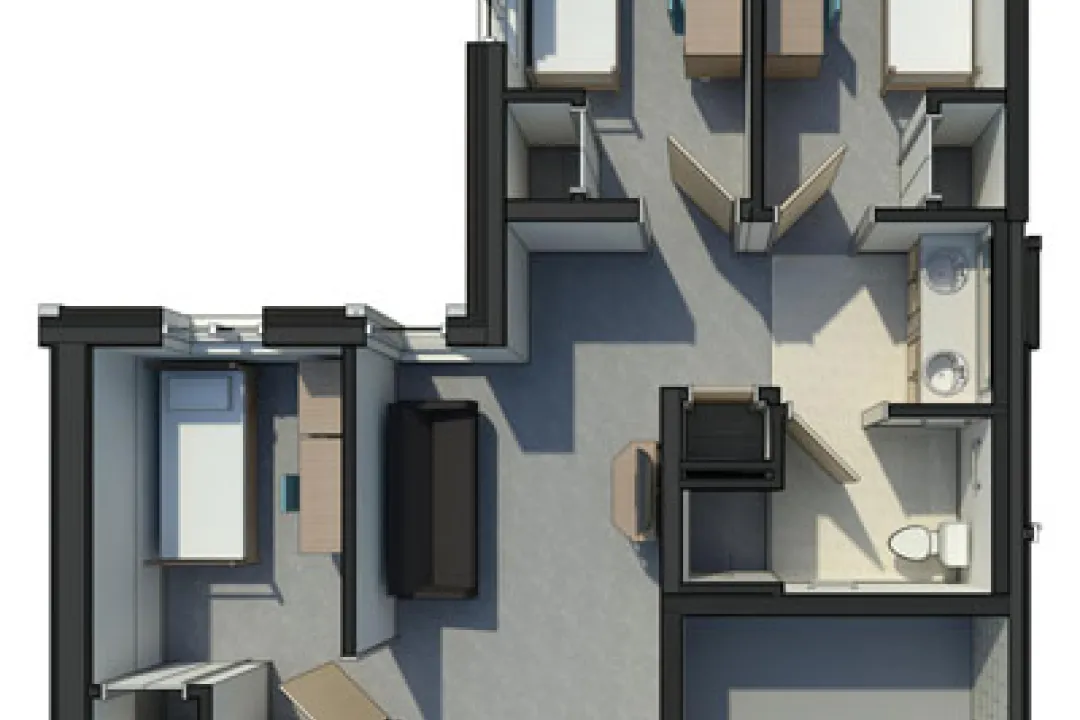 Laurel, 3_3 Suite Floor Plan