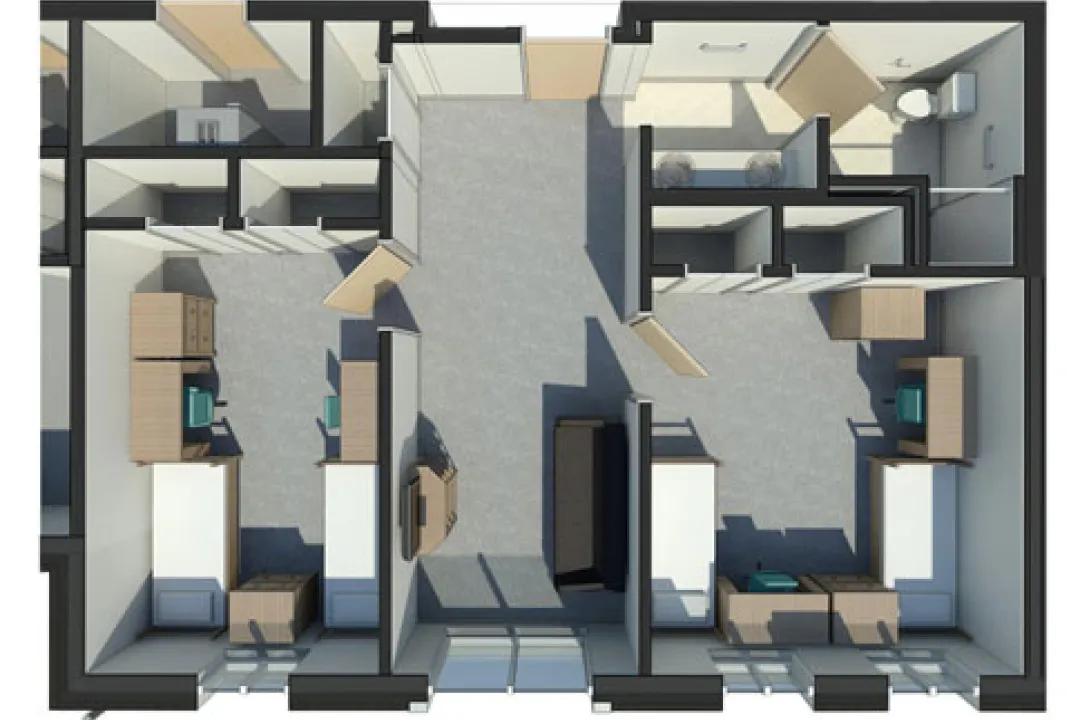 Laurel, 4-2 Suite Floor Plan