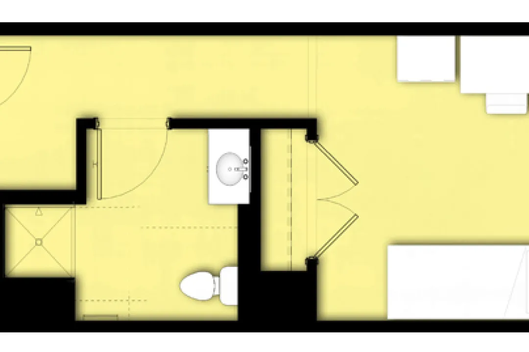 Levine, 1-1 Suite Floor Plan