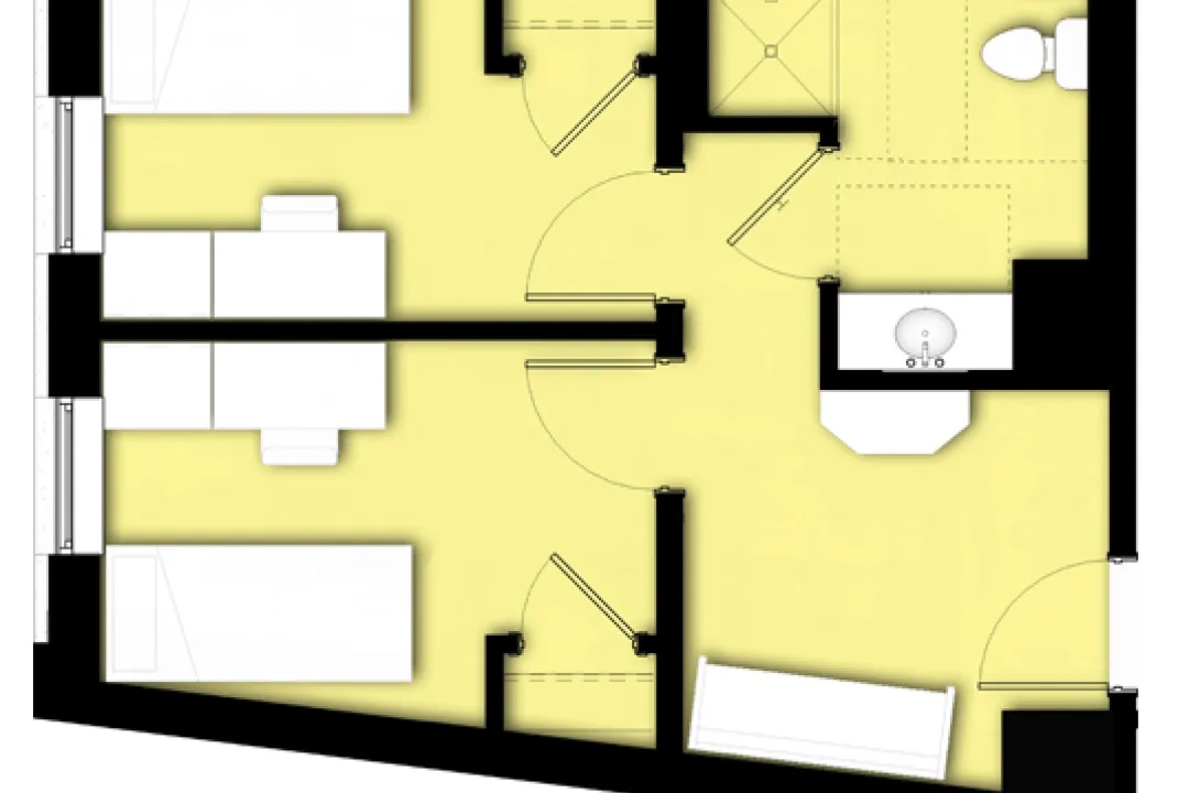 Levine, 2-2 Suite Floor Plan