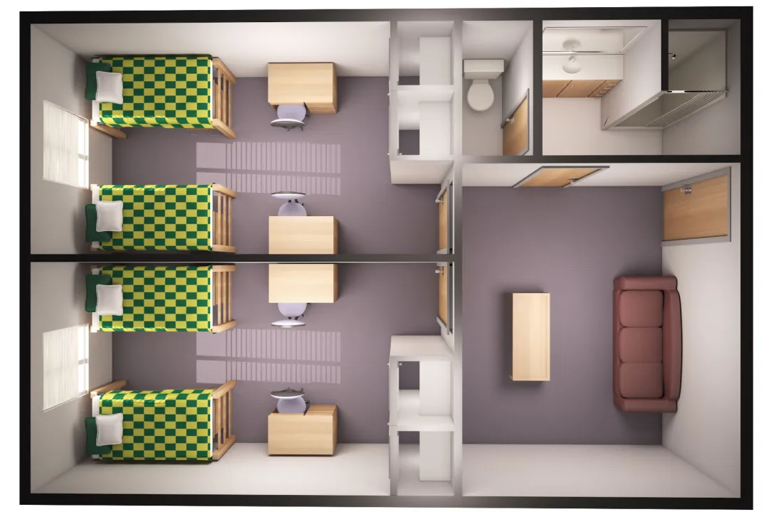 Lynch, 4-2 Suite Floor Plan