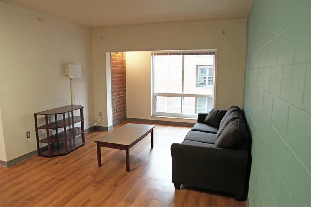 Maple, 4-4 Apartment- Living Room Without Balcony