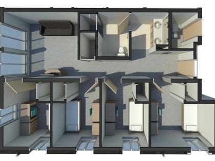 Laurel, 4-4 Suite Floor Plan