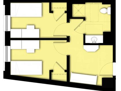 Levine, 2-2 Suite Floor Plan