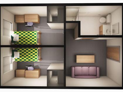 Wallis, 2-2 Suite Floor Plan
