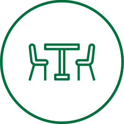 Icon of a Small Breakfast Table with 2 Chairs